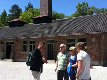 Munich / Dachau Concentration Camp Tour Group - Outside Crematorium